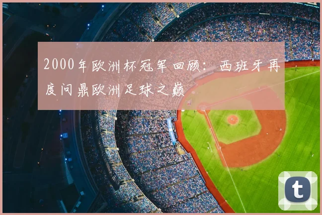 2000年欧洲杯冠军回顾：西班牙再度问鼎欧洲足球之巅